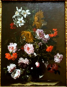 Still Life with Flowers in a Glass Vase, Bortolome Perez, Madrid, 1670s, oil on canvas - Blanton Museum of Art - Austin, Texas - DSC07829