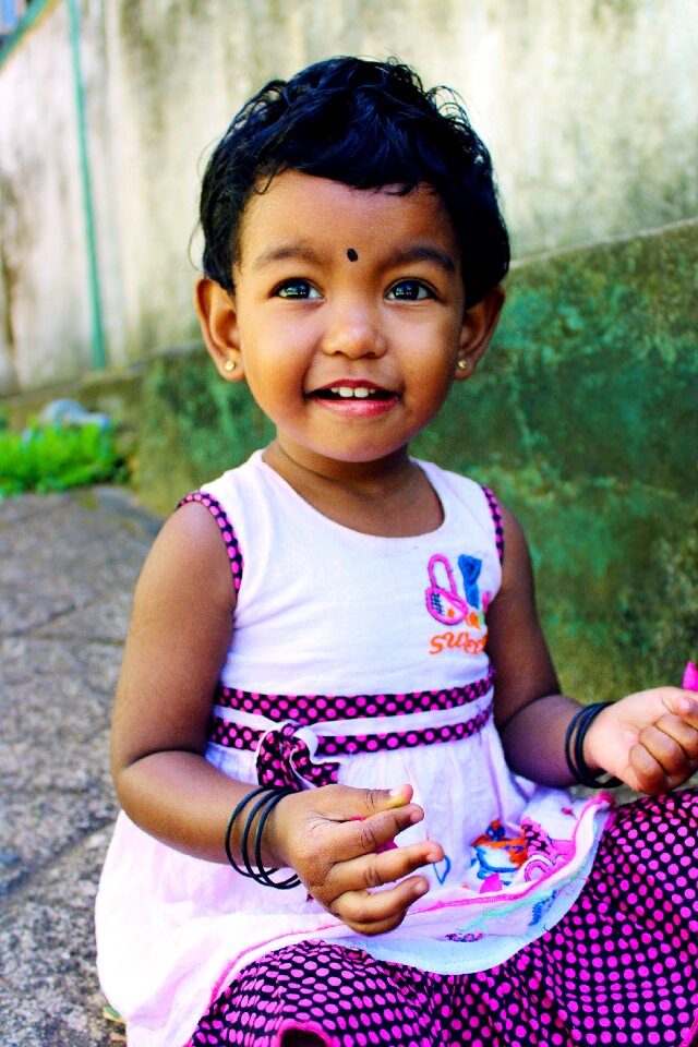 Child laughing girl