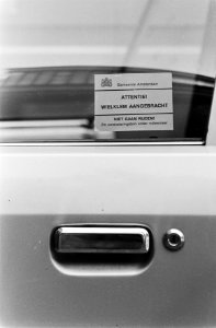 Sticker op de ruit Attentie wielklem aangebracht, niet gaan rijden, Bestanddeelnr 932-6600