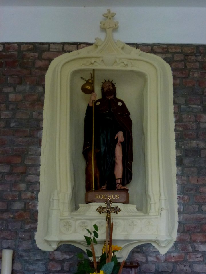 Stevensweert (Maasgouw) St.Rochuskapel beeld St Rochus binnen
