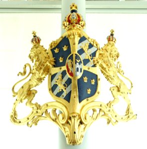 Sternpost ornament from the coastal defence ship Thor, 1898 - Marinmuseum, Karlskrona, Sweden - DSC08946