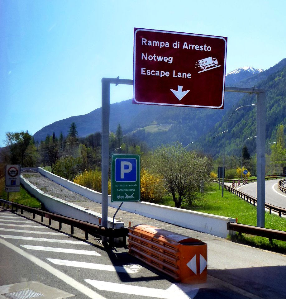 Sterzing, Notbremsweg der Brennerautobahn, 1