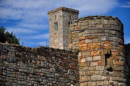 Lake dusia stone wall monument photo