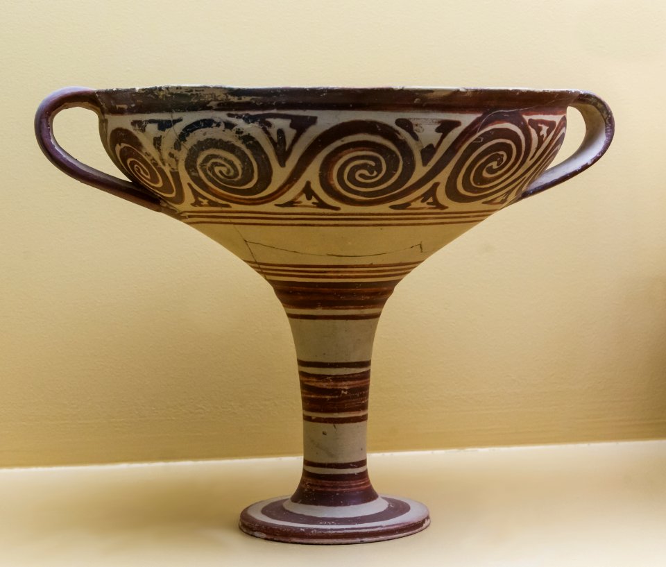 Stemmed kylix running spirals Ancient Agora Museum Athens-2