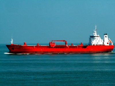 Sten Idun approaching Port of Rotterdam, Holland 17-Aug-2005