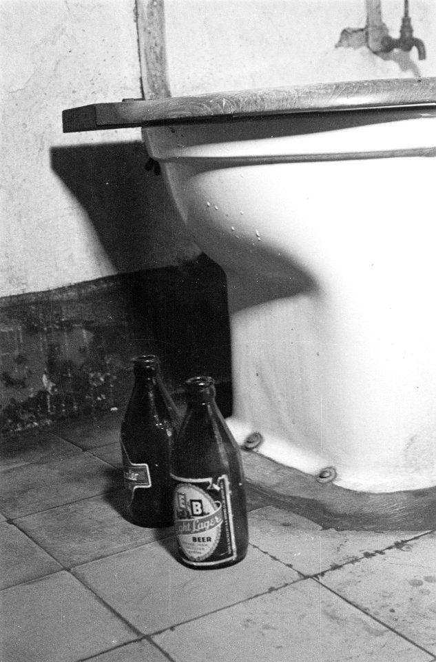 Stilleven Twee bierflessen bij een wc-pot, Bestanddeelnr 6655