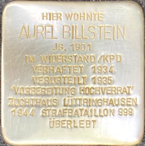 Stolperstein Aurel Billstein