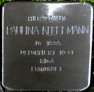 Stolperstein Brookstraße 10 Stadtlohn Paulina Kleffmann