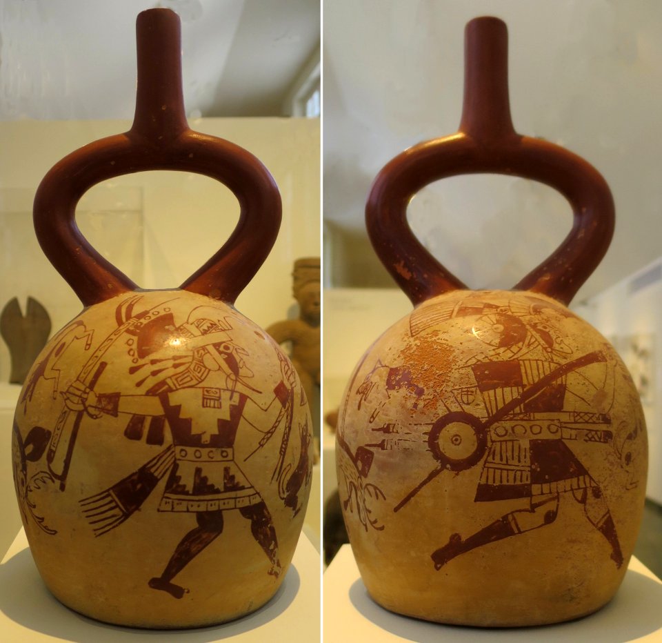Stirrup-spout vessel, Moche culture, Honolulu Museum of Art, 3990