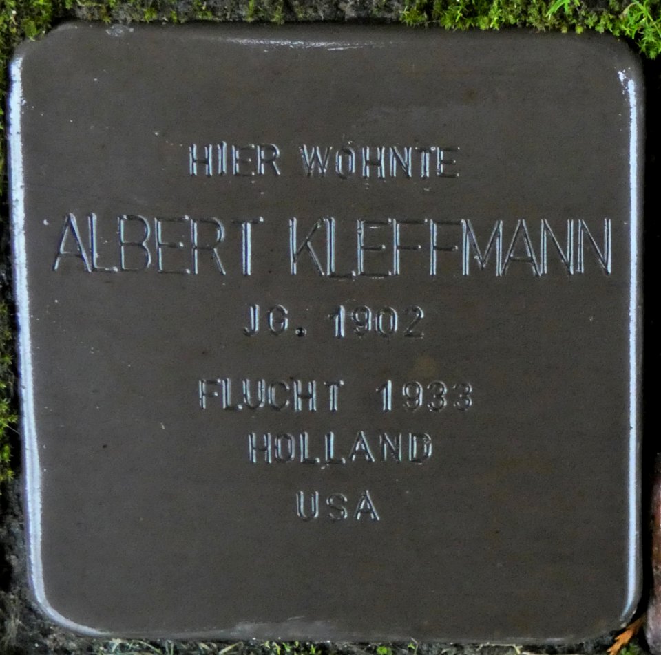 Stolperstein Brookstraße 10 Stadtlohn Albert Kleffmann