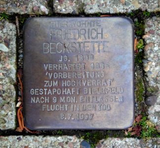 Stolperstein Bielefeld Friedrich Beckstette