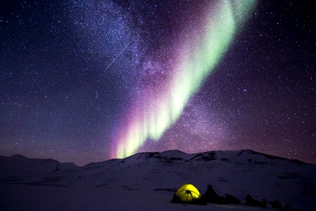 North pole nature polar lights photo