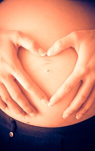 Pregnancy baby heart photo