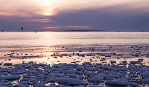 Water clouds winter photo