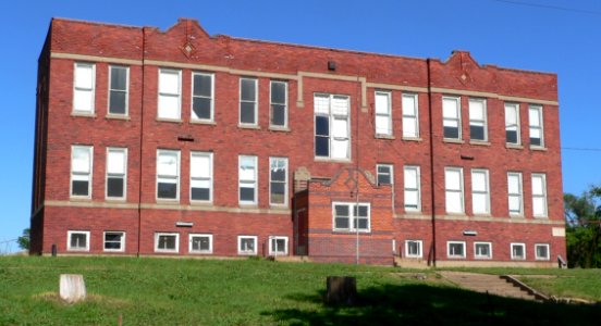 Steele City, Nebraska school from W 3
