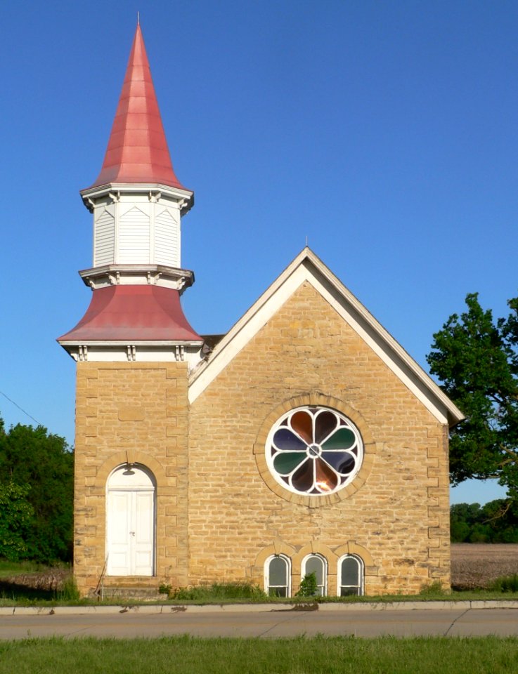 Steele City, Nebraska Baptist church from E 1