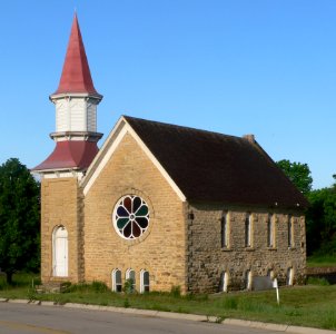 Steele City, Nebraska Baptist church from NE 1