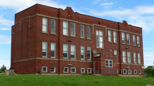 Steele City, Nebraska school from NW 1