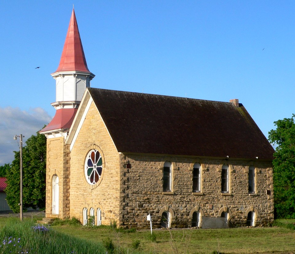 Steele City, Nebraska Baptist church from NE 2