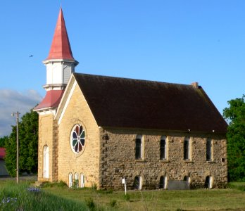 Steele City, Nebraska Baptist church from NE 2