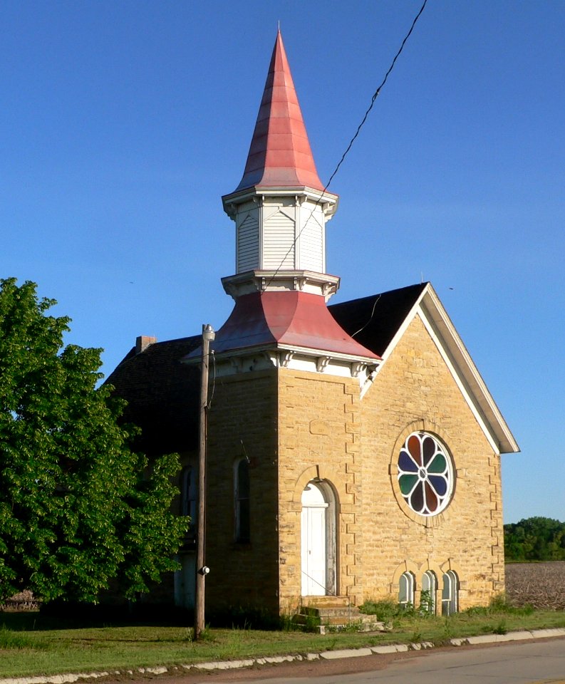 Steele City, Nebraska Baptist church from SE 1