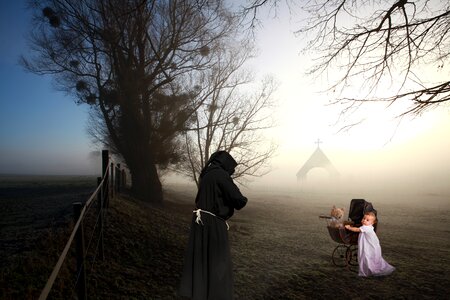 Monk fog orphanage photo