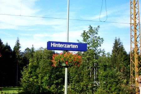 Stationsschild Bahnhof Hinterzarten photo