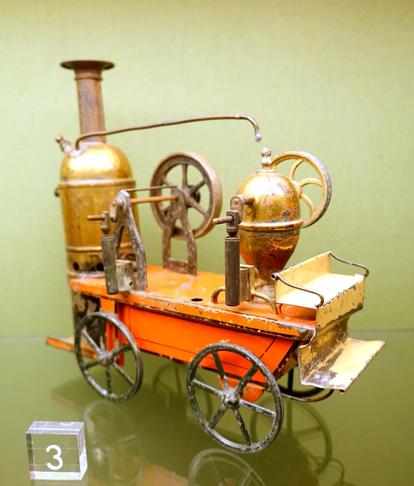 Steam-powered wagon, Tyskland, 1800s - Nordiska museet - Stockholm, Sweden - DSC09762