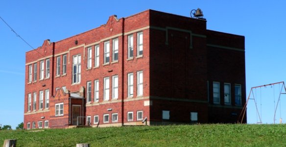 Steele City, Nebraska school from SW 3