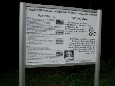 Staumühle - Lager - Informationstafel