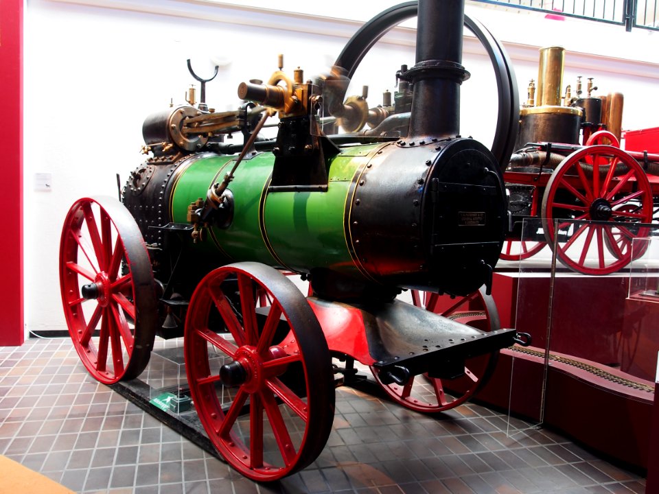 Steam engine traktor, HC Petersen & Co, General Agenter Kjøbenhavn, at the Teknikens och Sjöfartens hus, Science and Maritime House pic3