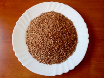 Steamed Buckwheat on a plate