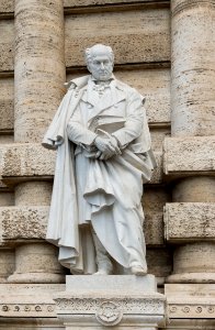 Statue Romagnosi, Courthouse, Rome, Italy photo