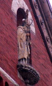 Statue, St Adalbert, South Side, Pittsburgh, 2020-01-25, 02