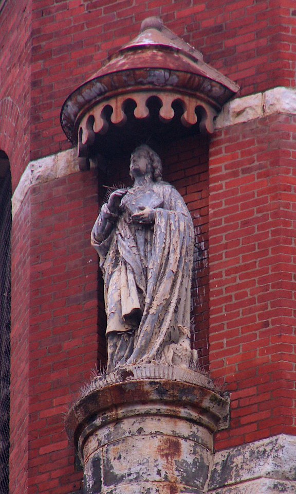 Statue, St Adalbert, South Side, Pittsburgh, 2020-01-25, 05
