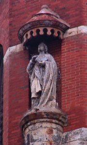 Statue, St Adalbert, South Side, Pittsburgh, 2020-01-25, 05