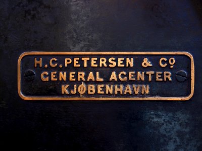 Steam engine traktor, HC Petersen & Co, General Agenter Kjøbenhavn, at the Teknikens och Sjöfartens hus, Science and Maritime House pic1