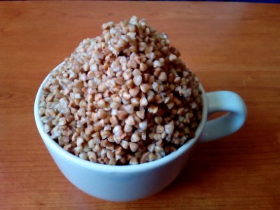 Steamed Buckweat, soaked in water A