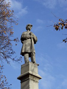 Statue on the Civil War monument, Chartiers Cemetery