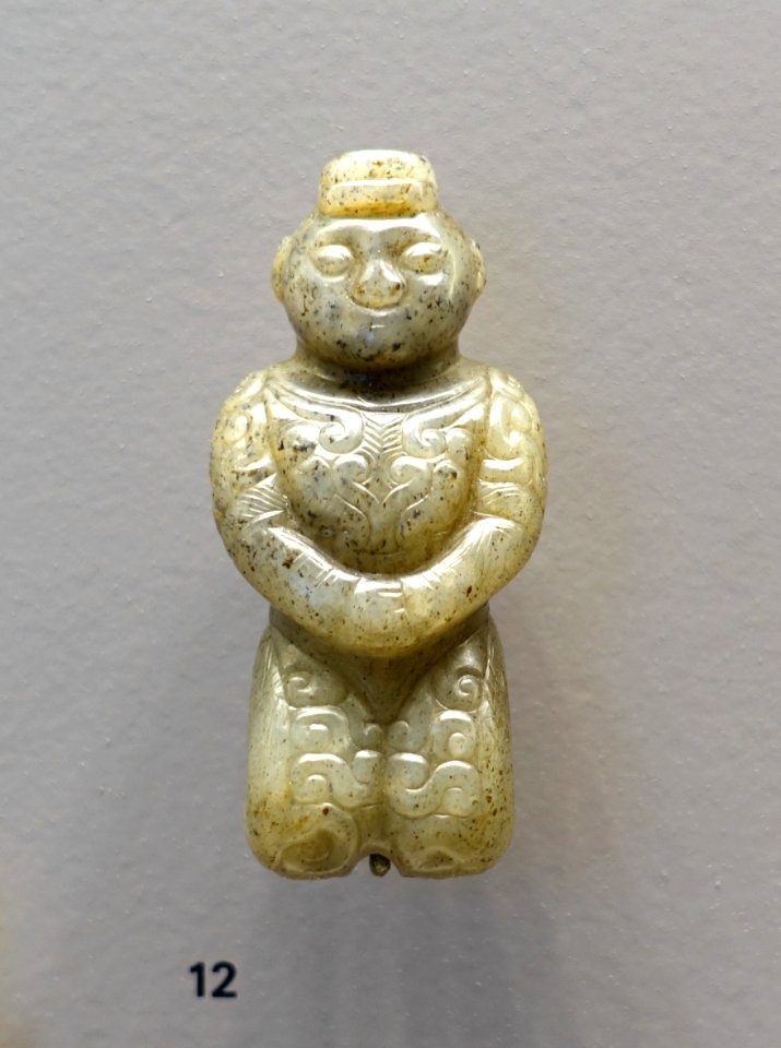 Statuette of a Kneeling Man, China, Spring and Autumn period, 6th-5th century BC, nephrite - Arthur M. Sackler Museum, Harvard University - DSC00765