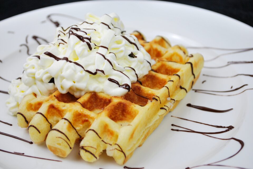 Cream waffle and cream waffle chocolate