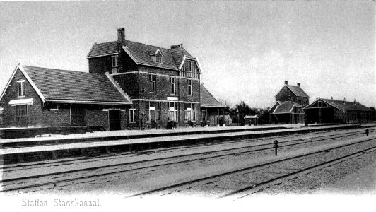 Station Stadskanaal (perronzijde); circa 1905