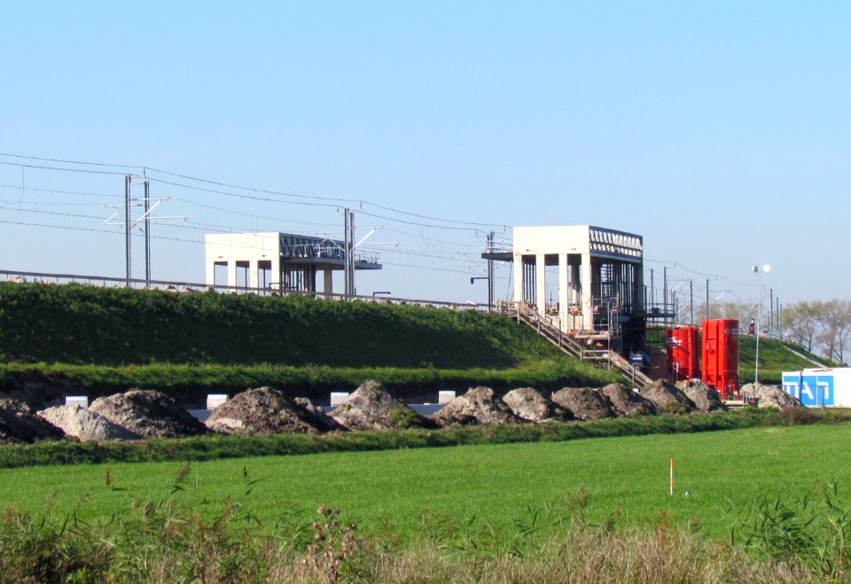 Station Kampen Zuid in aanbouw, oktober 2011 (1)