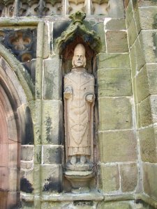 Statue of bishop, St Chad, Wybunbury 1