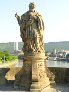 Statue of Charles Borromeo - Alte Mainbrücke, Würzburg - DSC02935