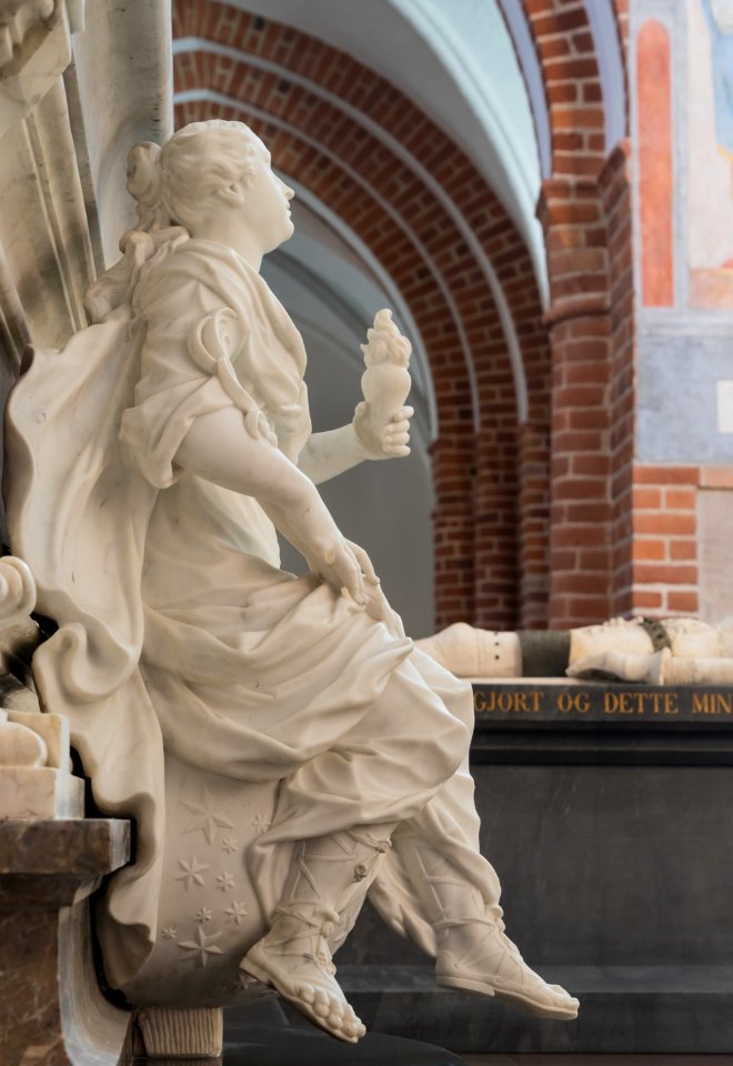 Statue sarcophagus Roskilde Denmark