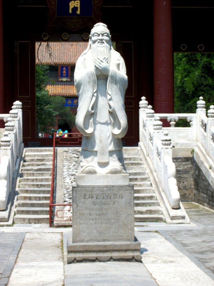 Statue of Confucius at Beijing temple