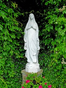 Statue 1 in the park of the Franciscan nuns convent, Belair, Luxembourg, June 2012