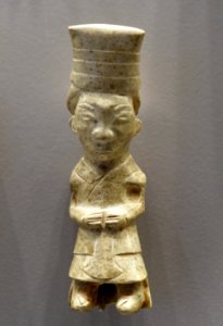 Statuette of a Standing Dignitary, China, Shang dynasty, 12th-11th century BC, nephrite - Arthur M. Sackler Museum, Harvard University - DSC00742
