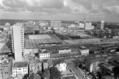Station NS te Den Haag , als vervanging staatsspoor, geopend, overzicht van comp, Bestanddeelnr 926-7094